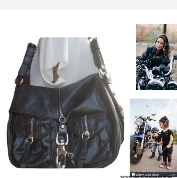 Francisco Biasia leather moto bag